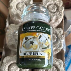 Yankee Candle Silver Bells Green Candle